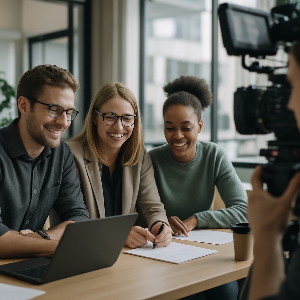 Vor der Kamera – Firmenvideo